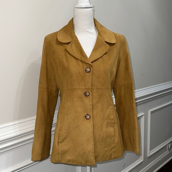 Jones New York Jackets & Blazers - Jones New York Faux Suede Camel Color Button Down Blazer size S